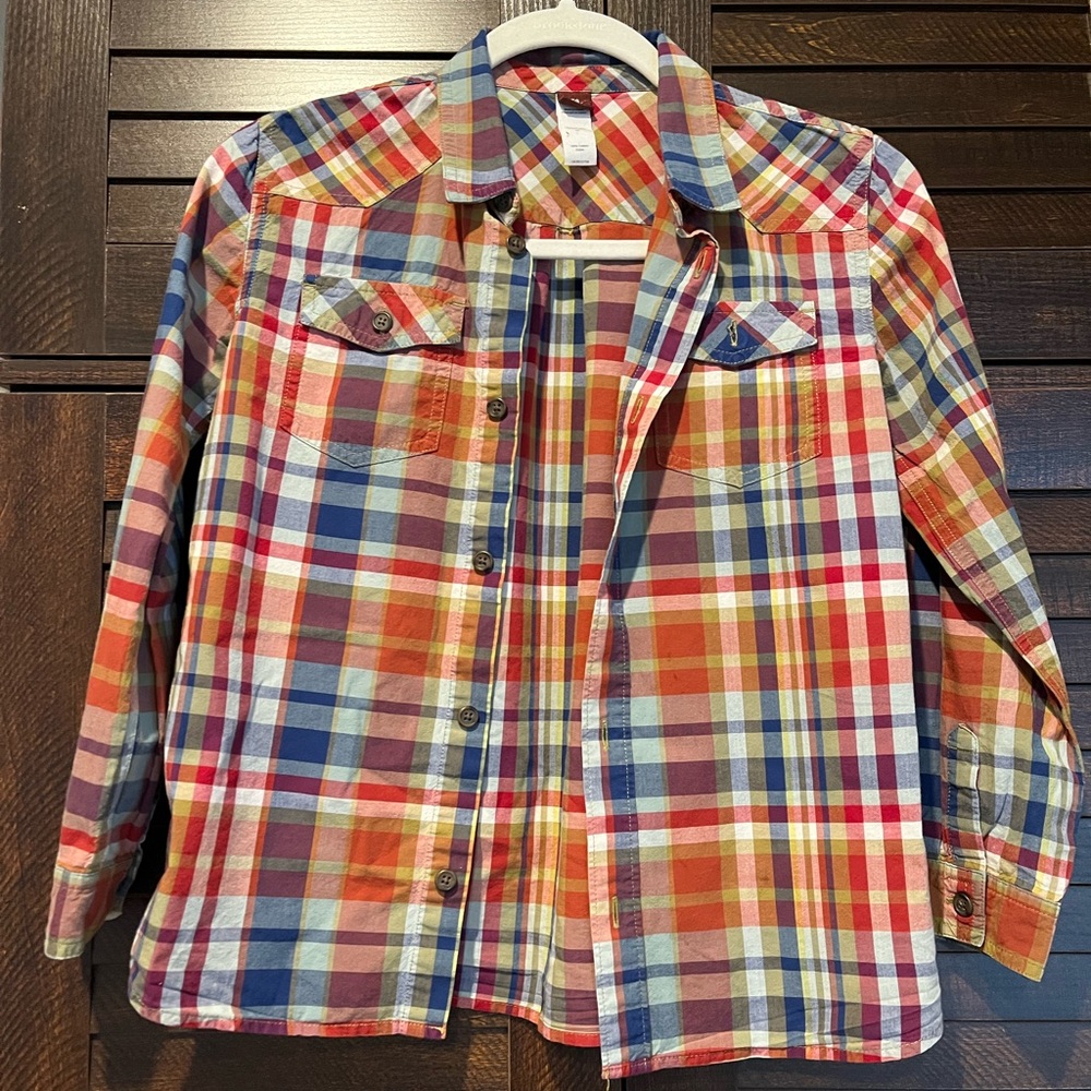 Tea Collection Colorful Plaid Kids Button Down Shirt